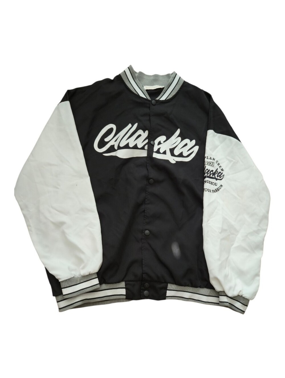 Black & White Varsity Jacket By Nice Fashion Store - Women's XL